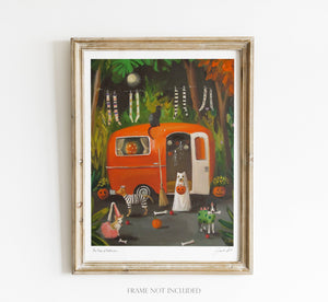 The Dogs Of Halloween Art Print - 8.5" X 11"