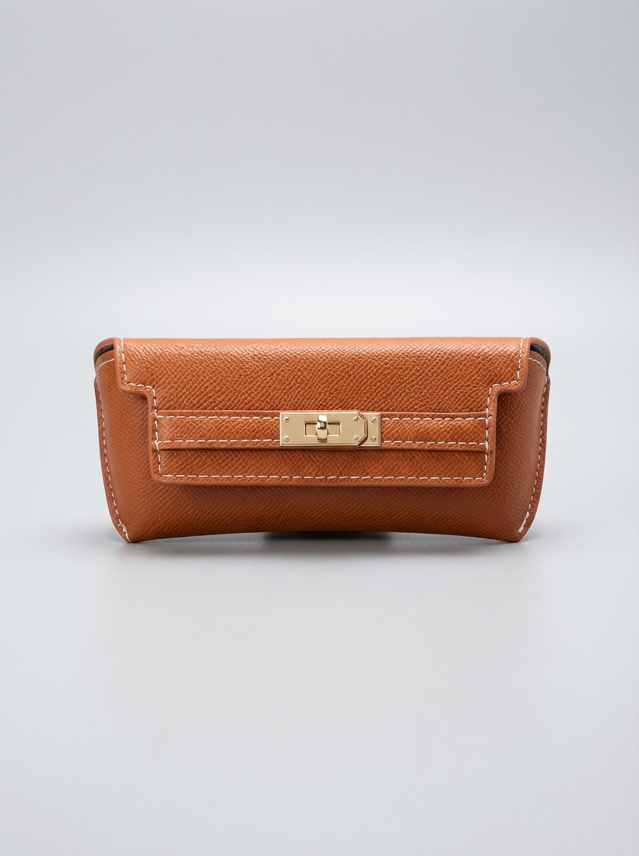Kelly Lock Sunglasses Case Premium Travel Pouch: Blue or Tan