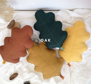 Autumn Leaf Pillow | Mustard Yellow or Sage Green