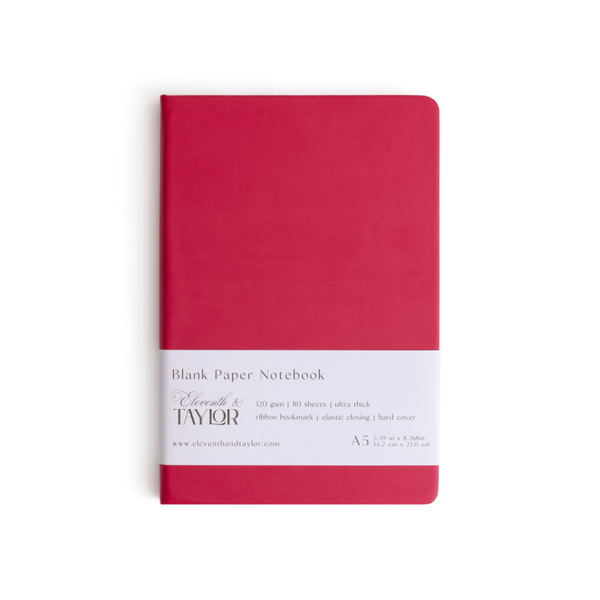 160 Page A5 Blank Journals: 120 GSM Thick Blank Card Stock: Mint Green