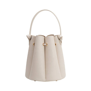 Laguna Bone or Yellow Recycled Vegan Leather Top Handle Bag