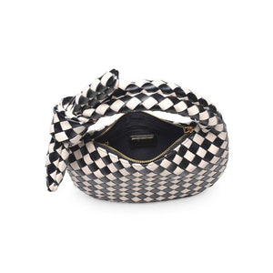 Lizbeth Woven Knot Clutch: Black