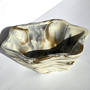 Organic Shape Resin Bowl - Entryway Catchall - Medium Size: Tiger