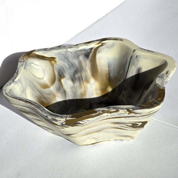 Organic Shape Resin Bowl - Entryway Catchall - Medium Size: Tiger
