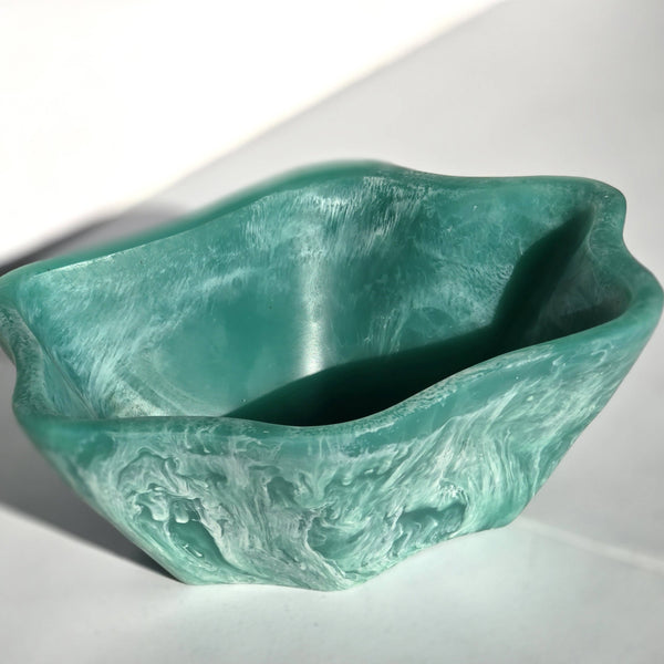 Organic Shape Resin Bowl - Entryway Catchall - Medium Size: Tiger