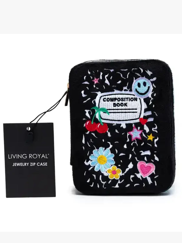 Caviar Tin - Blue -Velvet Jewelry Zip Case / Organizer -