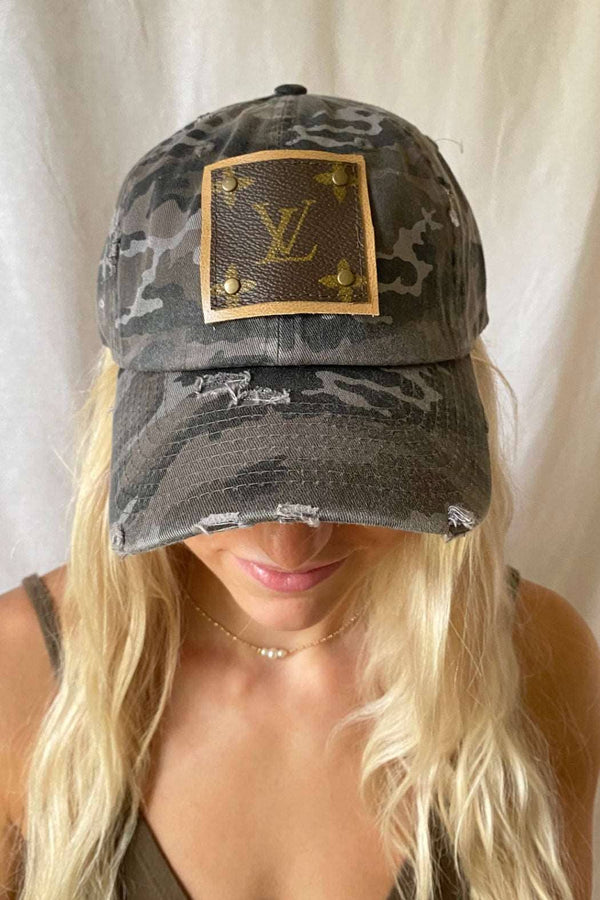 Louis Vuitton Camo Baseball Cap – Upcycled Authentic Patch