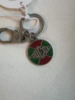 Gucci Red & Green Sparkle enamel bag charm/key ring