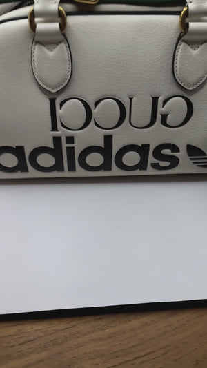 Gucci/Adidas Logo Bowler/mini Duffle Bag with Red/Green Guitar strap