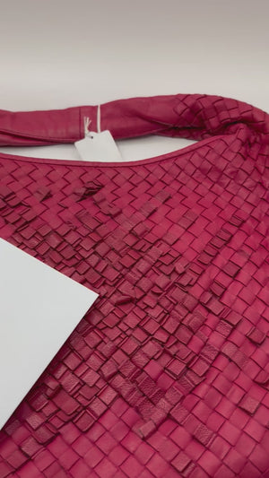Bottega Venetta Interwoven Hobo Bag in Raspberry or Brown