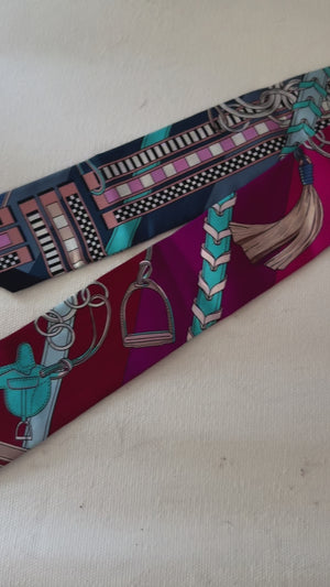 Hermes’ Brides et Gris silk Twilly