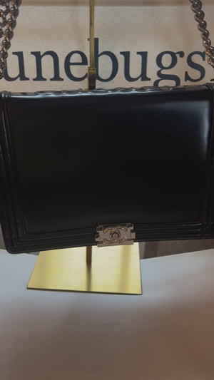 Chanel Boy Large SHW Black leather