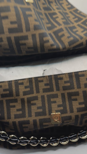 Fendi FF Zucca Mia Canvas with braided strap