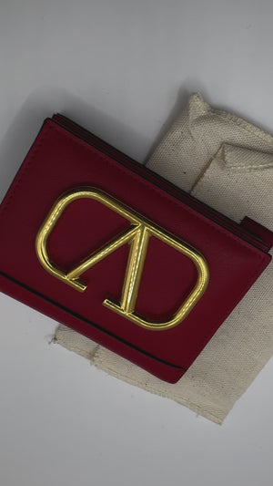 Valentino Vlogo wallet in red