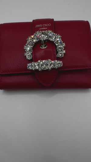 Jimmy Choo Cerise Fold out wallet in red
