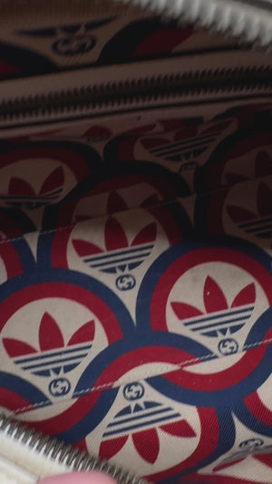 Gucci/Adidas Logo Bowler/mini Duffle Bag with Red/Green Guitar strap