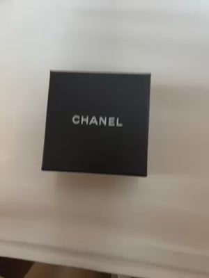 Chanel Camila black crystal pearl flower neck tie/bracelet