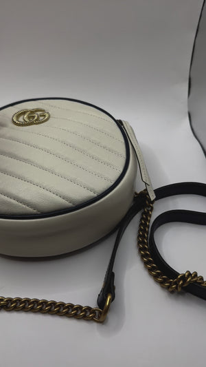 Gucci GG Marmont Mini Torchon Matelasse Round Soulder Bag