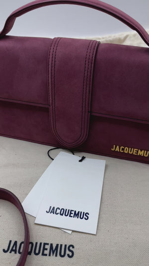 Jacquemus Le Grand Bambino Burgundy Suede