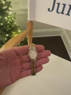 Hermès Clipper CO1.220 Oval Vintage Ladies Watch in Stainless Steel and Gold