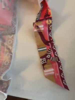 Hermes Twilly Fantaisie d’Etriers Pink silk