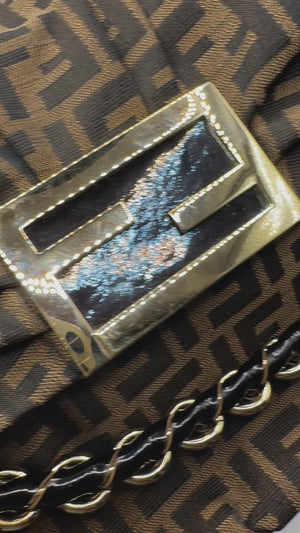 Fendi FF Zucca Mia Canvas with braided strap