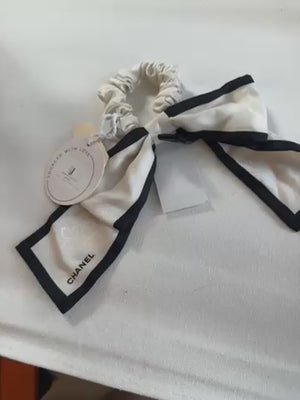 Chanel Silk CC Bow Scrunchie